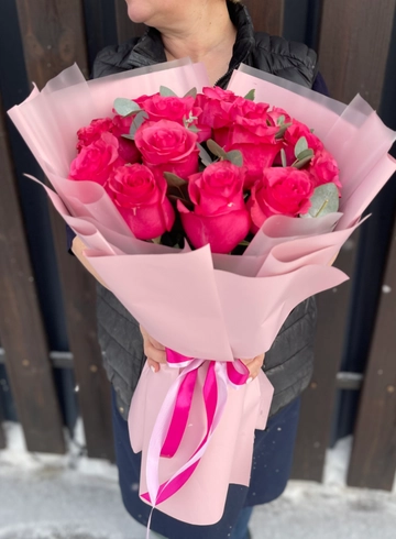 15 роз «Розовый фламинго» от интернет-магазина цветов в 