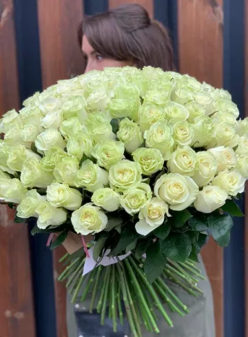 101 роза «Млечный путь» от интернет-магазина цветов в 