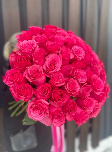 51 розовая роза «Розовое сияние» от интернет-магазина цветов в 