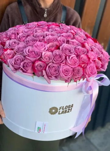101 роза &laquo;Розовый бум&raquo; от интернет-магазина цветов в 