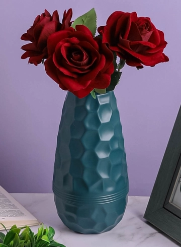 Ваза пластиковая синяя H25,5 D6х9 см от интернет-магазина цветов в 