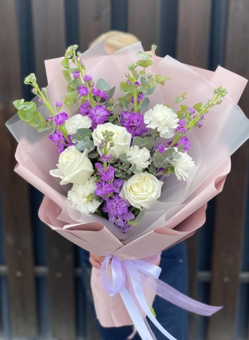 Триобукет &laquo;Сиреневый туман&raquo; от интернет-магазина цветов в 