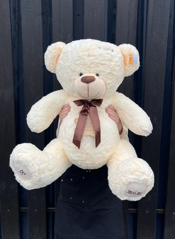 Медведь голубой с желтым шарфом 60 см от интернет-магазина цветов в 