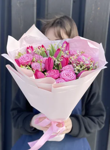 Триобукет &laquo;Весеннее пробуждение&raquo; от интернет-магазина цветов в 