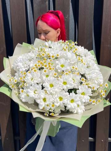 Дуобукет «Ромашковое Облако» от интернет-магазина цветов в 