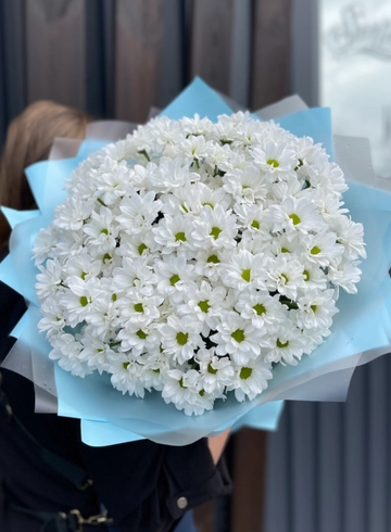 Монобукет хризантем «Трогательный момент» от интернет-магазина цветов в 