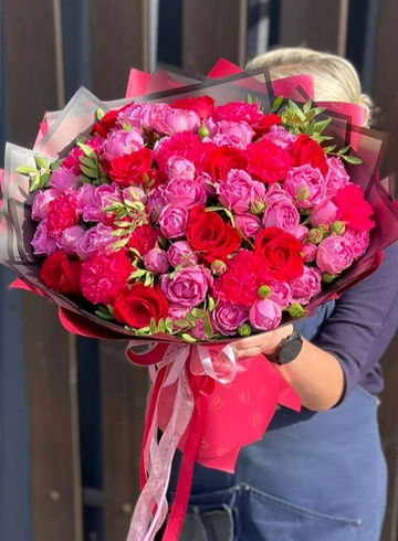 Триобукет &laquo;Цветочный конфитюр&raquo; от интернет-магазина цветов в 