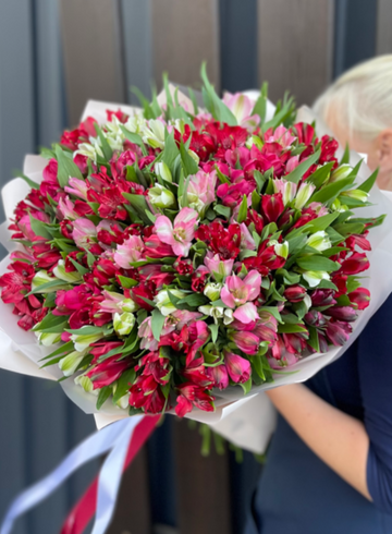 Монобукет 51 альстромерия ассорти от интернет-магазина цветов в 