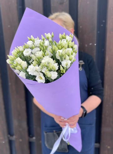 Монобукет из белых эустом от интернет-магазина цветов в 