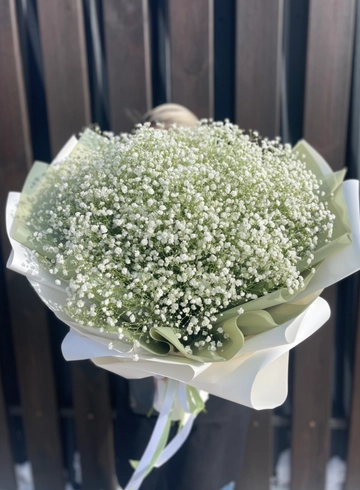 Монобукет «Безе из белой гипсофилы» от интернет-магазина цветов в 